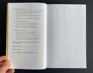 Das ausgestellte Leben, table of contents